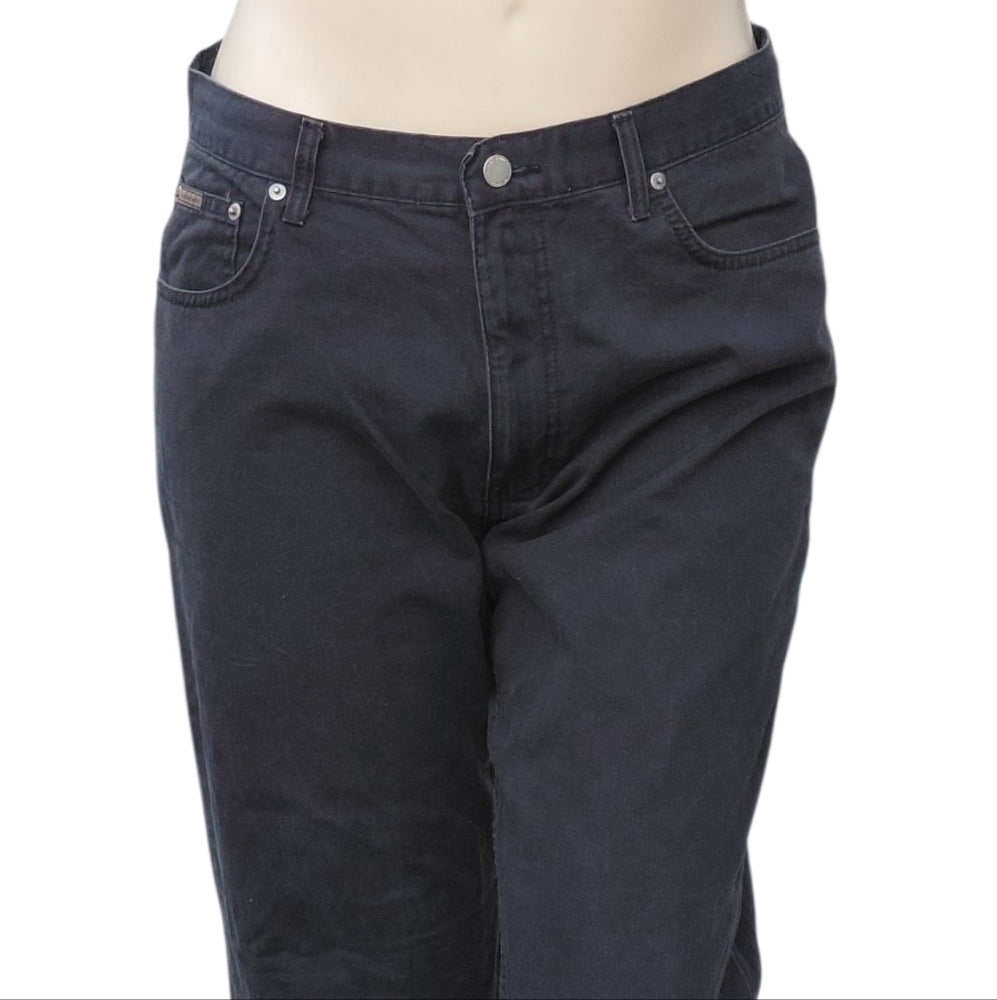 8277....Calvin Klein Black Wide-Leg Jeans Size 36