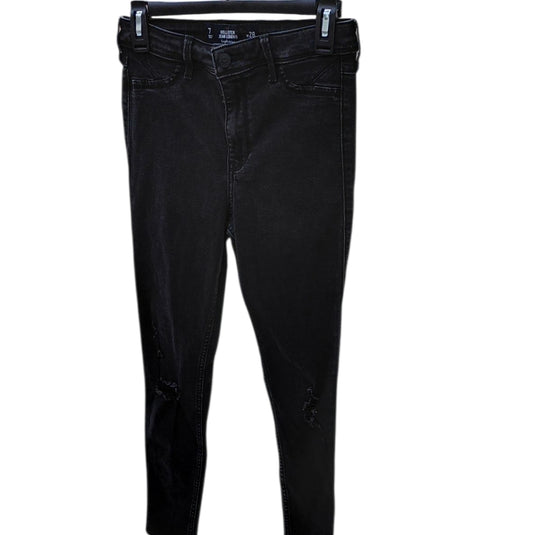 8292...Girls Black Hollister Leggings Jeans Size 7 W28