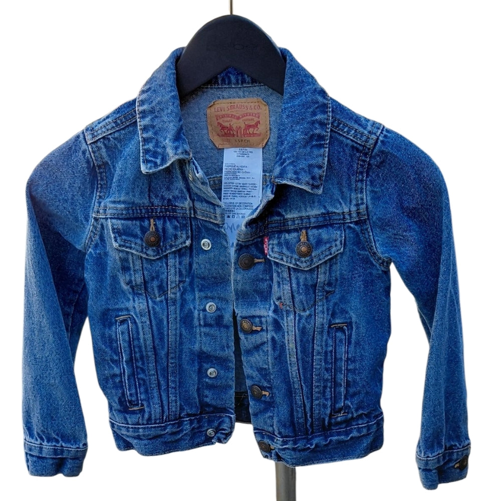 8254....Levi's Kids Classic Blue Jean Jacket Size 5 SP CH