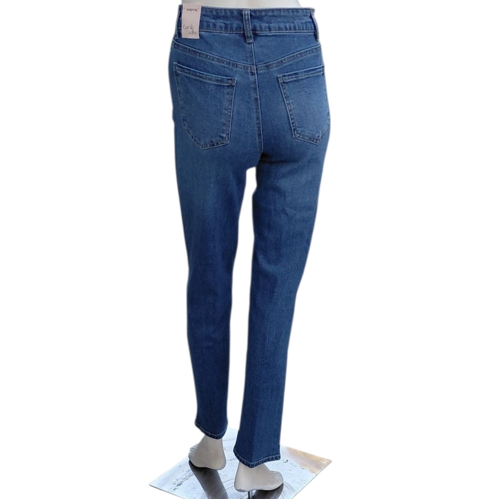 9312....NWT...Camila Coelho Studded Straight Leg Blue Jeans Size 2, W24
