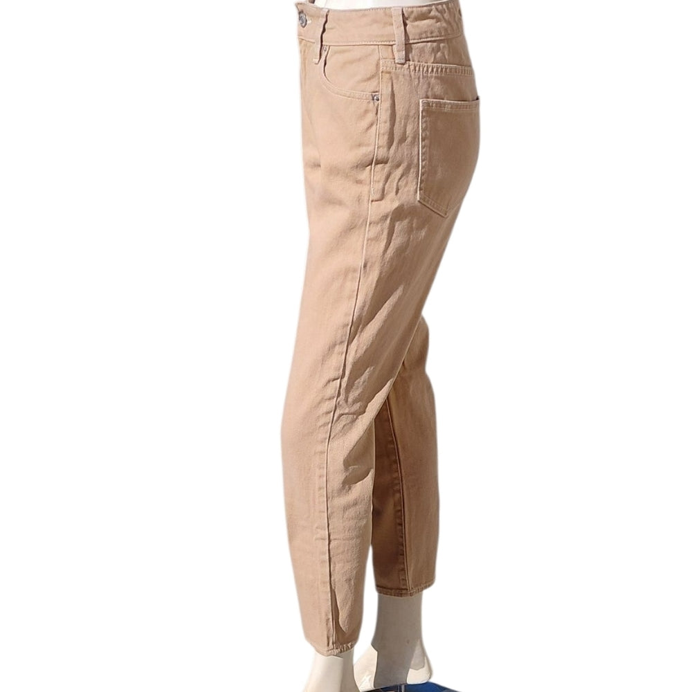 9319...Women's Pacsun Tan Straight Leg Ankle Crop Jeans Size 25