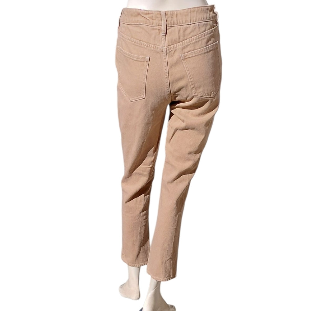 9319...Women's Pacsun Tan Straight Leg Ankle Crop Jeans Size 25