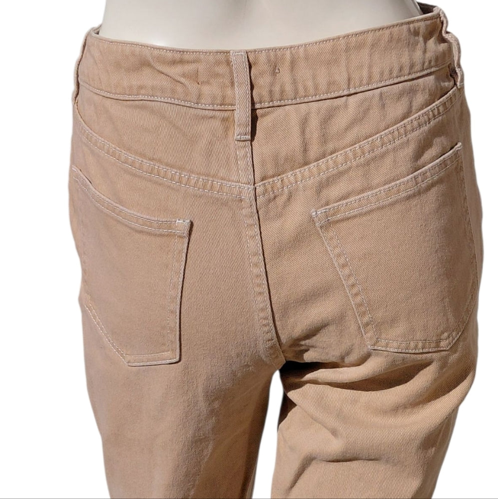 9319...Women's Pacsun Tan Straight Leg Ankle Crop Jeans Size 25