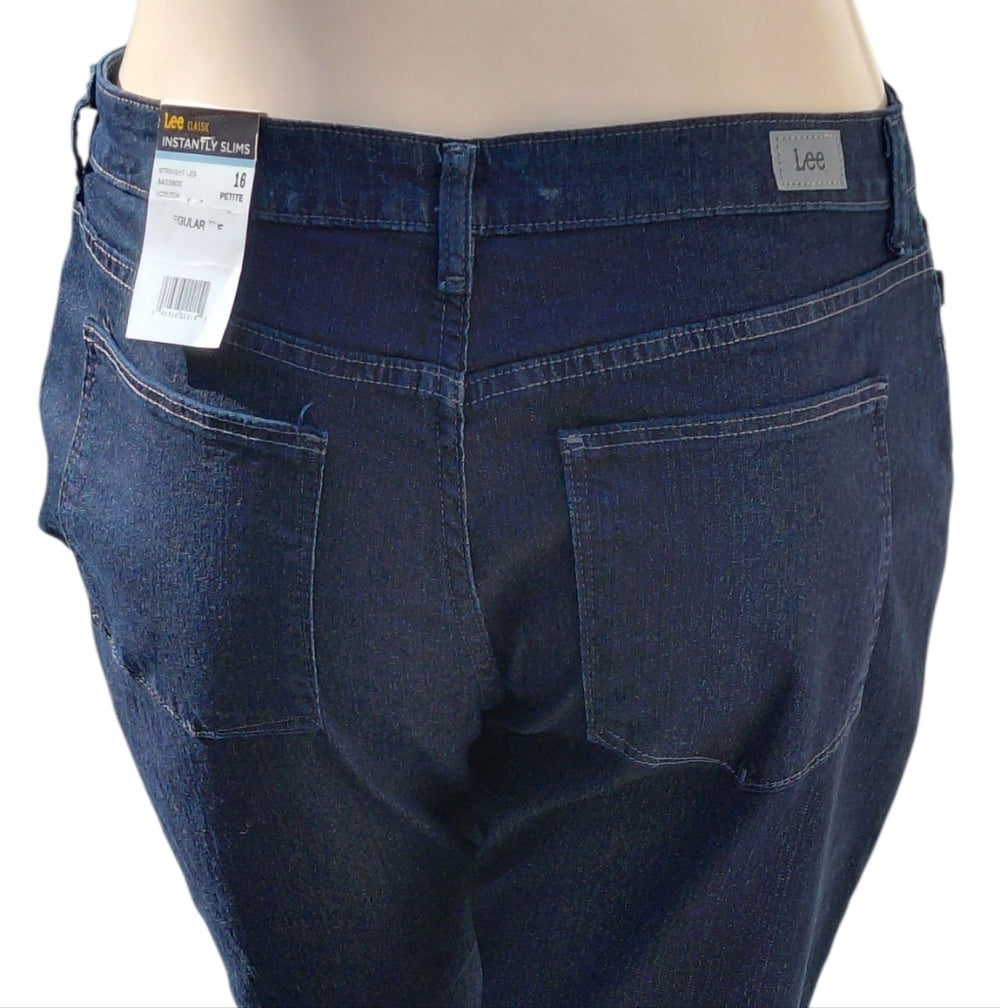 534728...Lee Straight Leg Jeans Size 16P W34" 28"Inseam  11"Rise