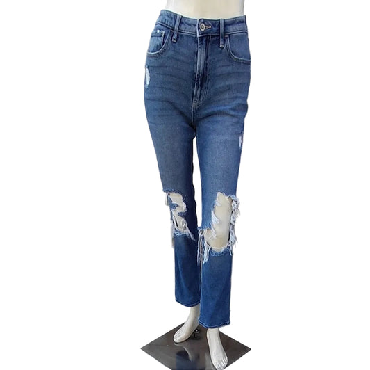 7030A...Women's Hollister distressed Jeans Size 1R W25 L31