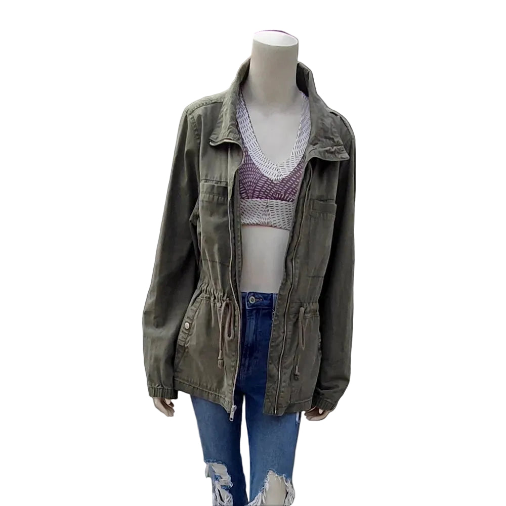 7033A...Olive Green Women's Old Navy Jacket Size LG