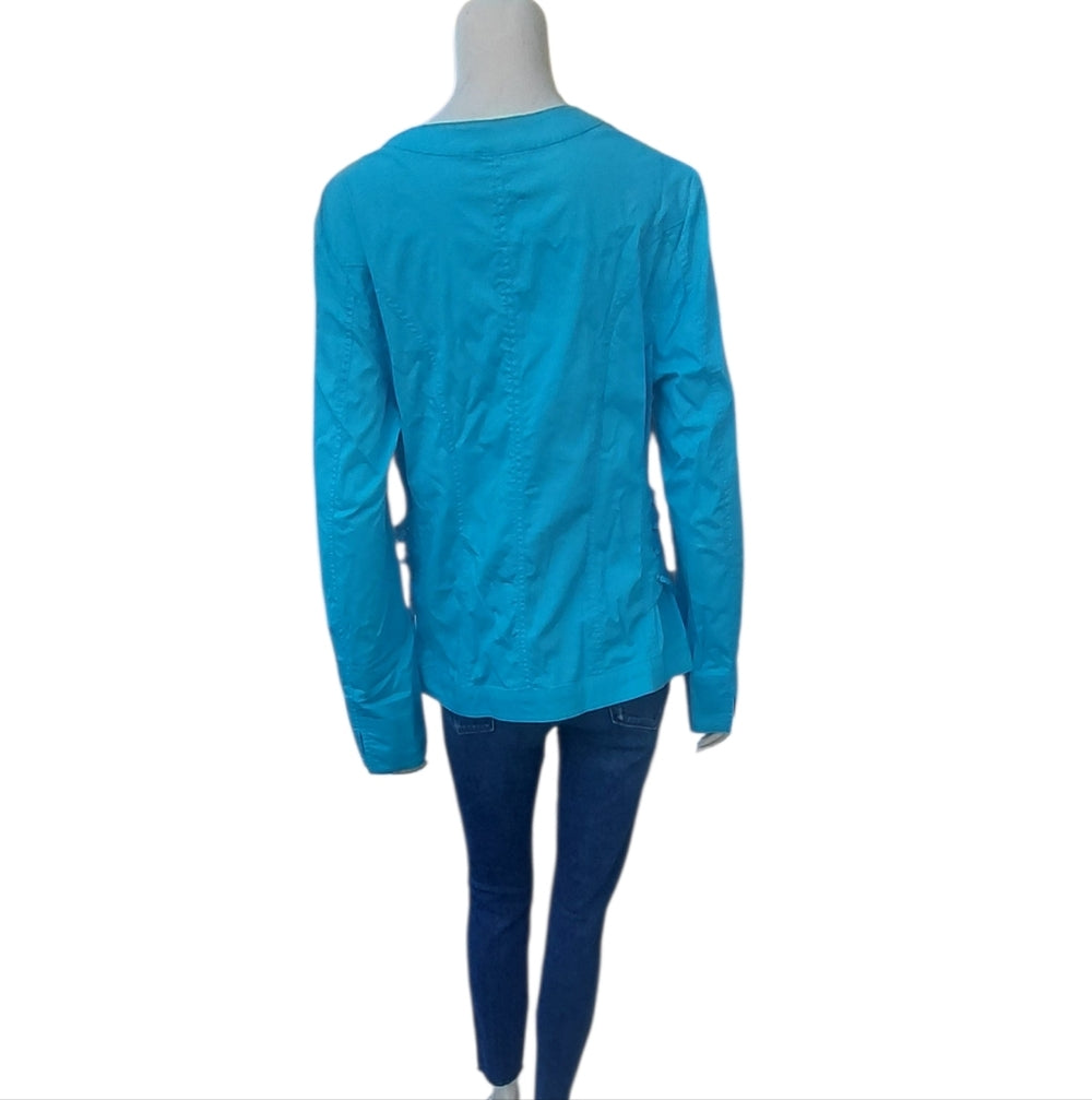 Women's Long Sleeve Turquoise Jacket Size 14