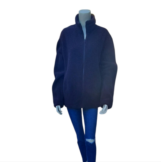 Women's Burgundy Fleece Jacket Size Medium