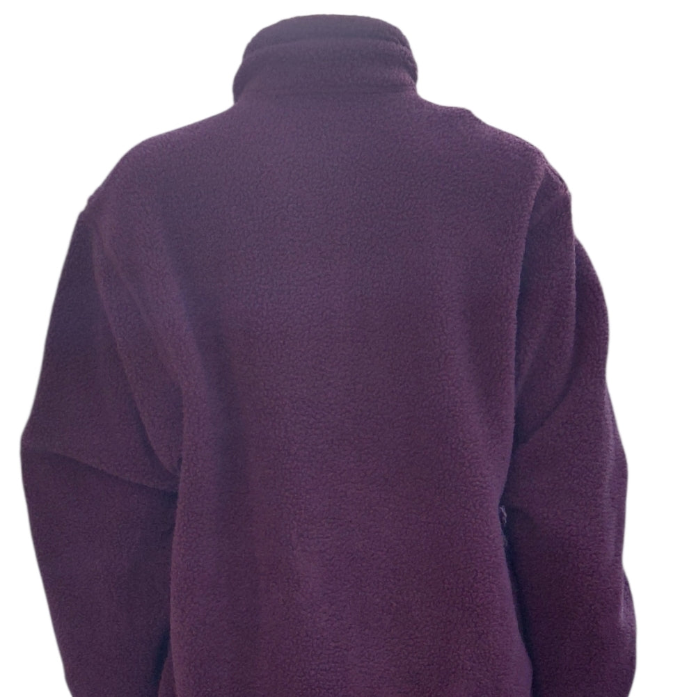 Women's Burgundy Fleece Jacket Size Medium