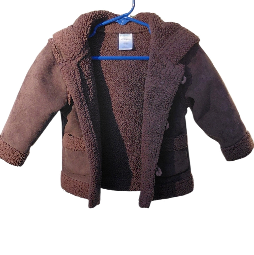 Cozy Brown Kids Fleece Jacket Size 12-18Mos