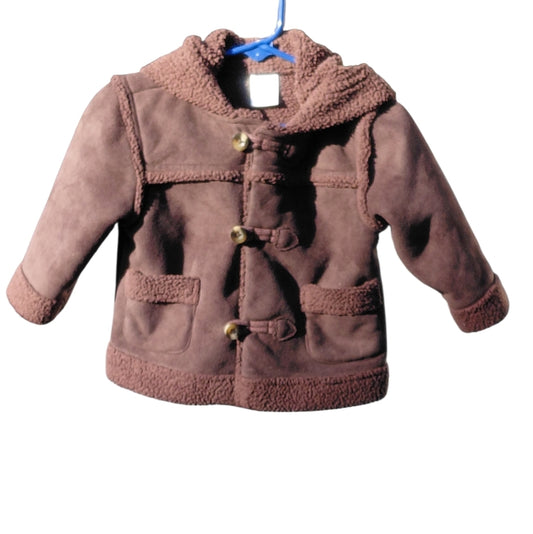 Cozy Brown Kids Fleece Jacket Size 12-18Mos