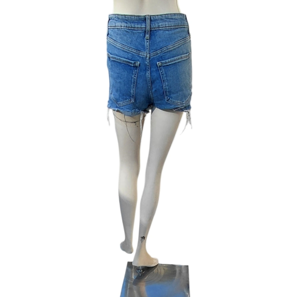 7045....Women's Old Navy Blue Distressed Denim Shorts Size 4
