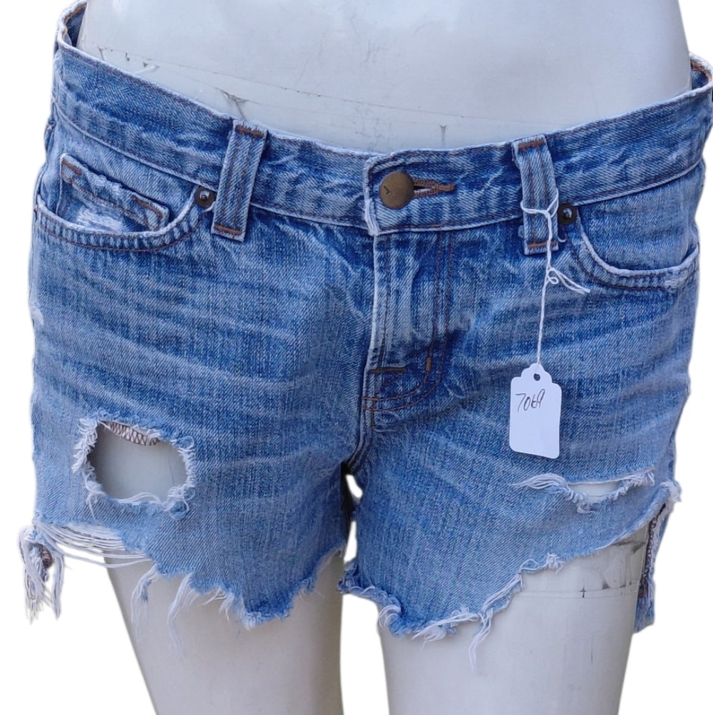 7069.....Distressed J Brand Denim Shorts Size 27, 2" Inseam, 8 1/2" Rise