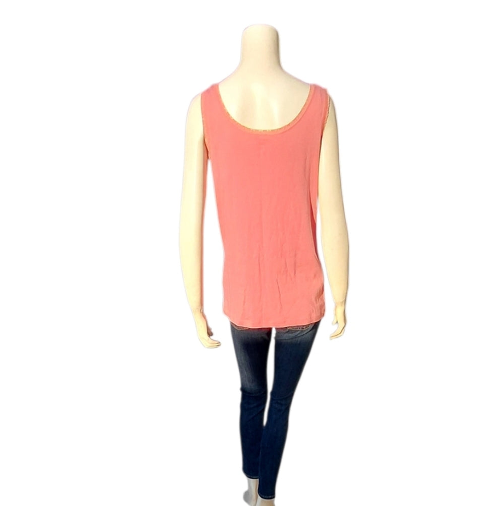 7062....Women's Pink Sleeveless Tank Top Size XL
