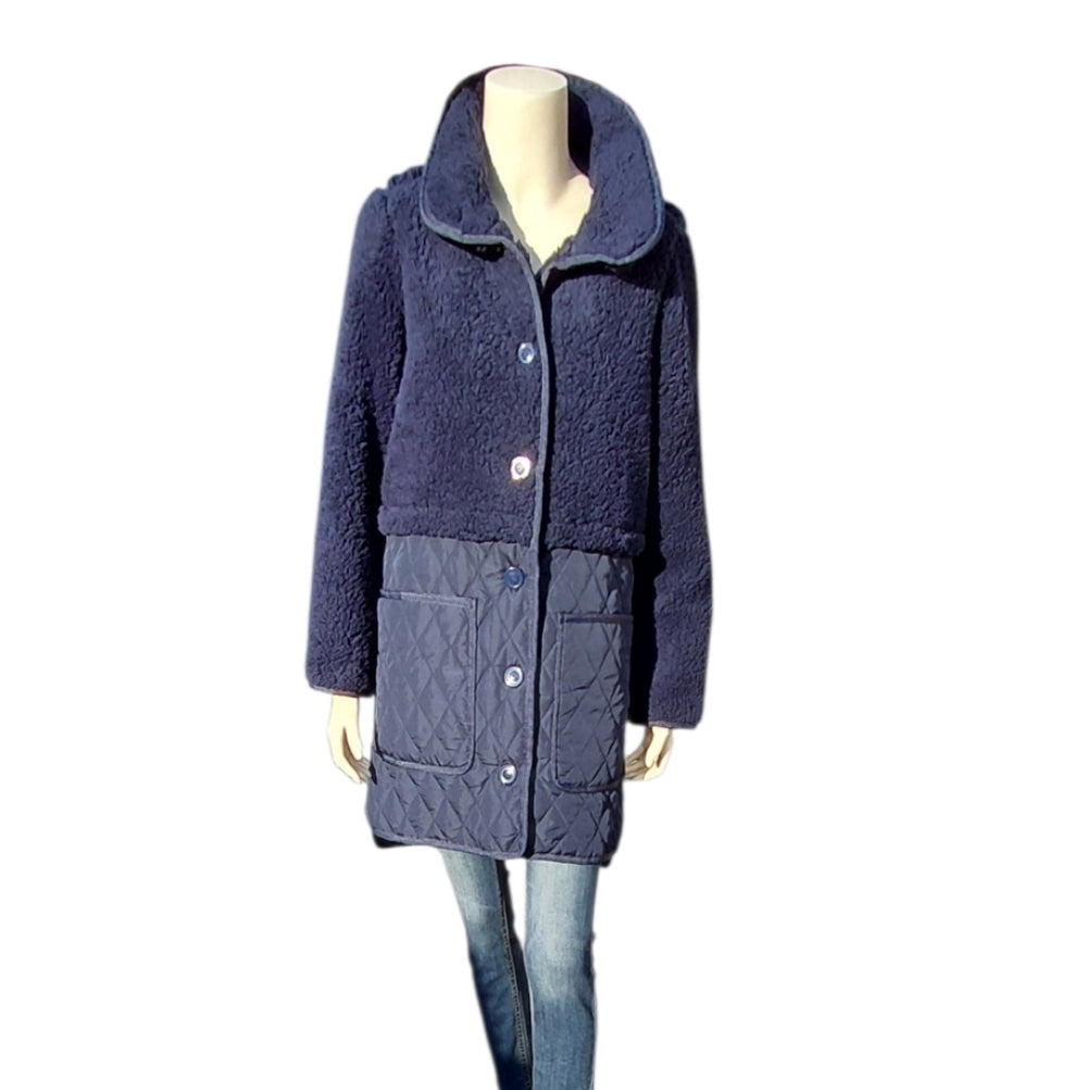 7066....Women's Navy Quilted Jacket