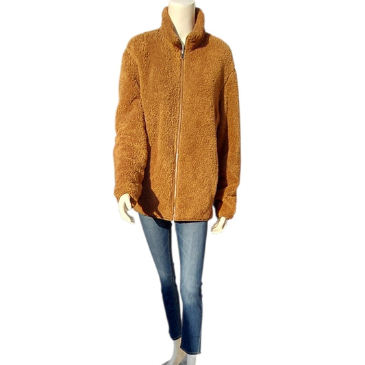 7067.....Cozy Brown Teddy Jacket