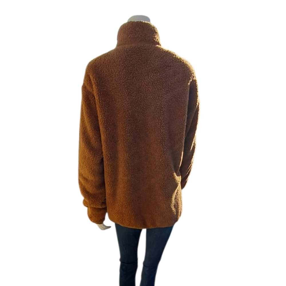 7067.....Cozy Brown Teddy Jacket