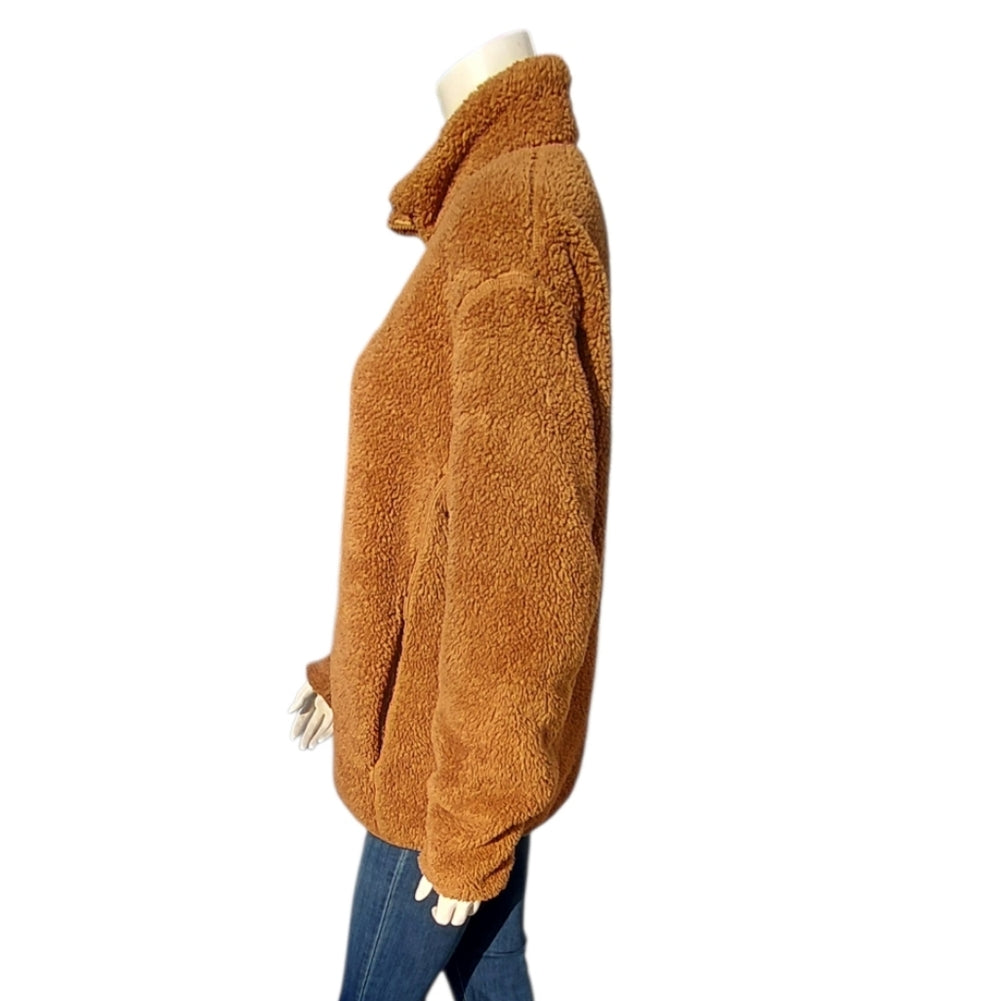 7067.....Cozy Brown Teddy Jacket