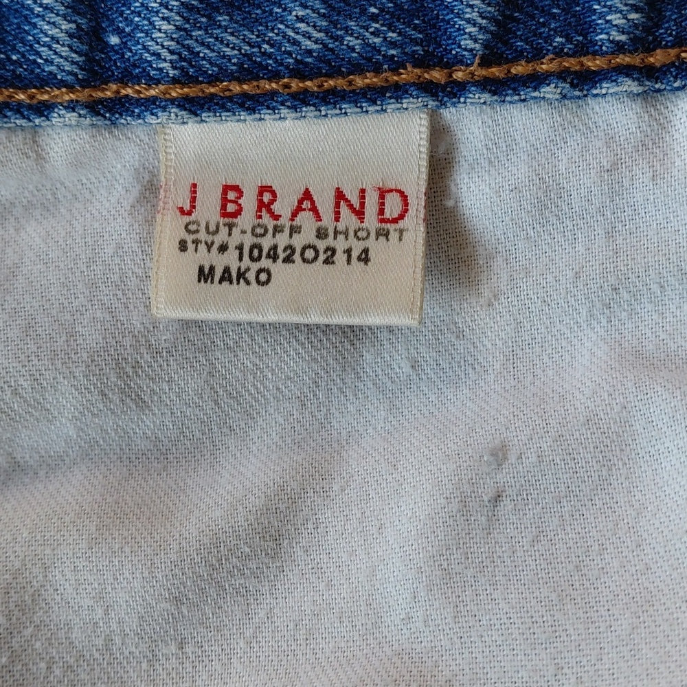 7069.....Distressed J Brand Denim Shorts Size 27, 2" Inseam, 8 1/2" Rise