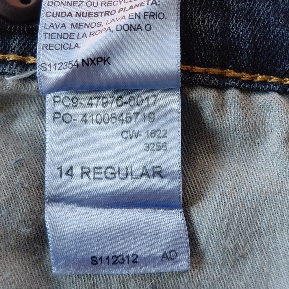 7060..Girls Denizen Skinny Jeans Size 14 Regular, W26" 26" Inseam 8 1/2" Rise