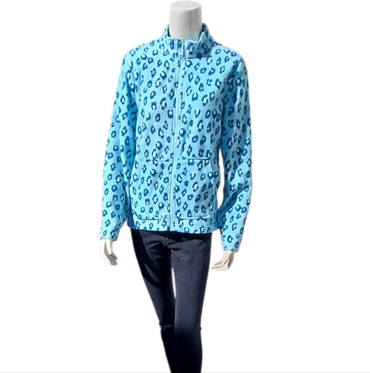 7075... Girls Blue Leopard Print Jacket