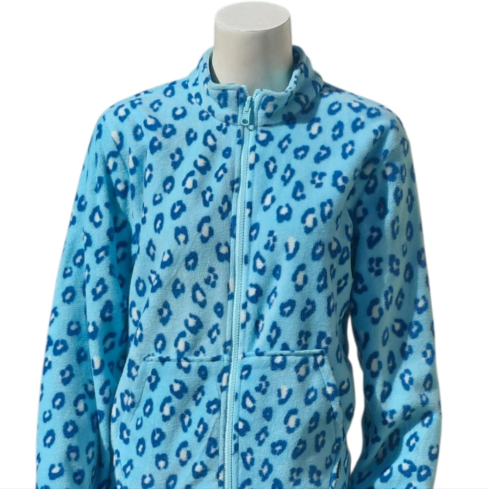 7075... Girls Blue Leopard Print Jacket