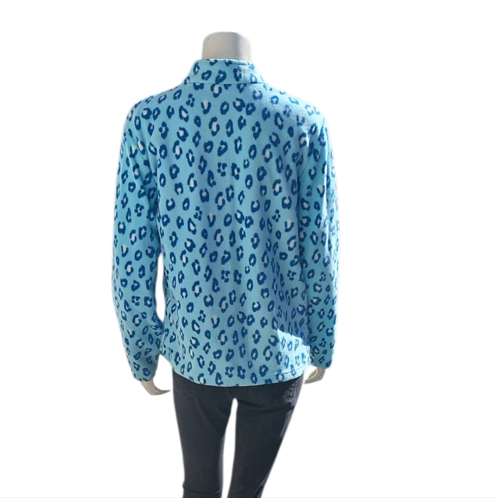 7075... Girls Blue Leopard Print Jacket