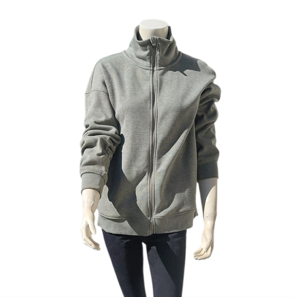 7076..Men's Green Zip Up Long SLeeve Sweater Size Small