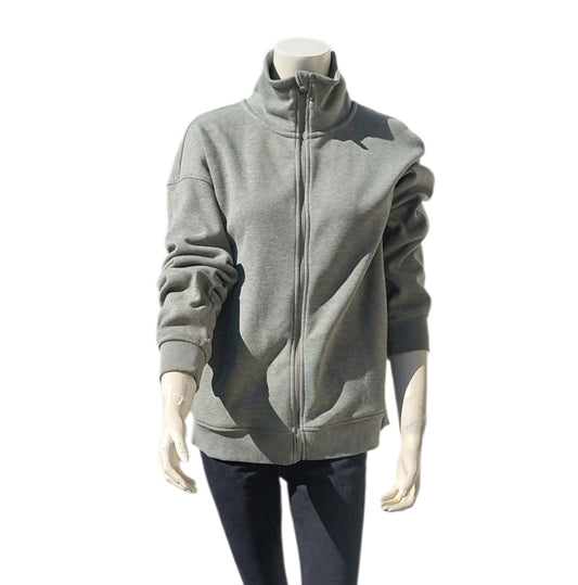 7076..Men's Green Zip Up Long SLeeve Sweater Size Small