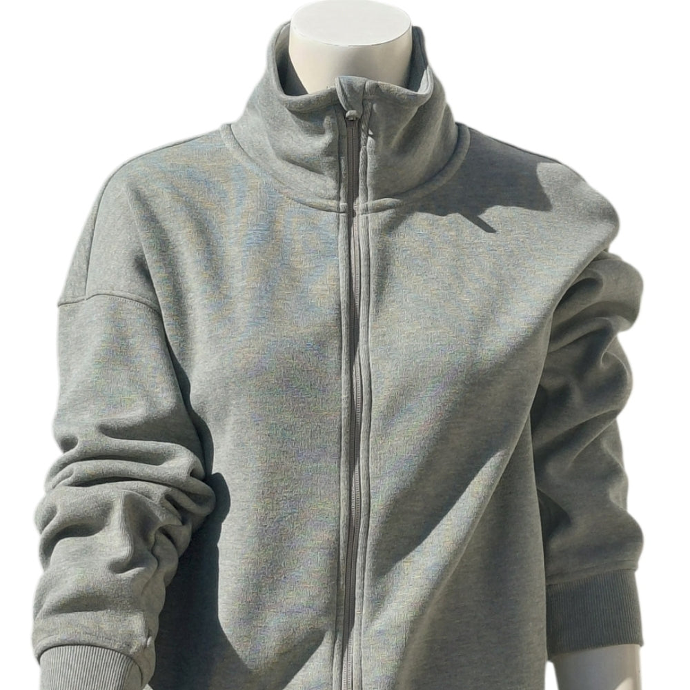 7076..Men's Green Zip Up Long SLeeve Sweater Size Small