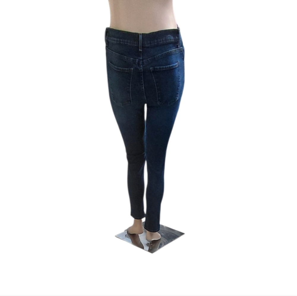 7056...Women's MOM Mott & BOW Crop Jeans Size W31 L28, 10 1/2" Rise