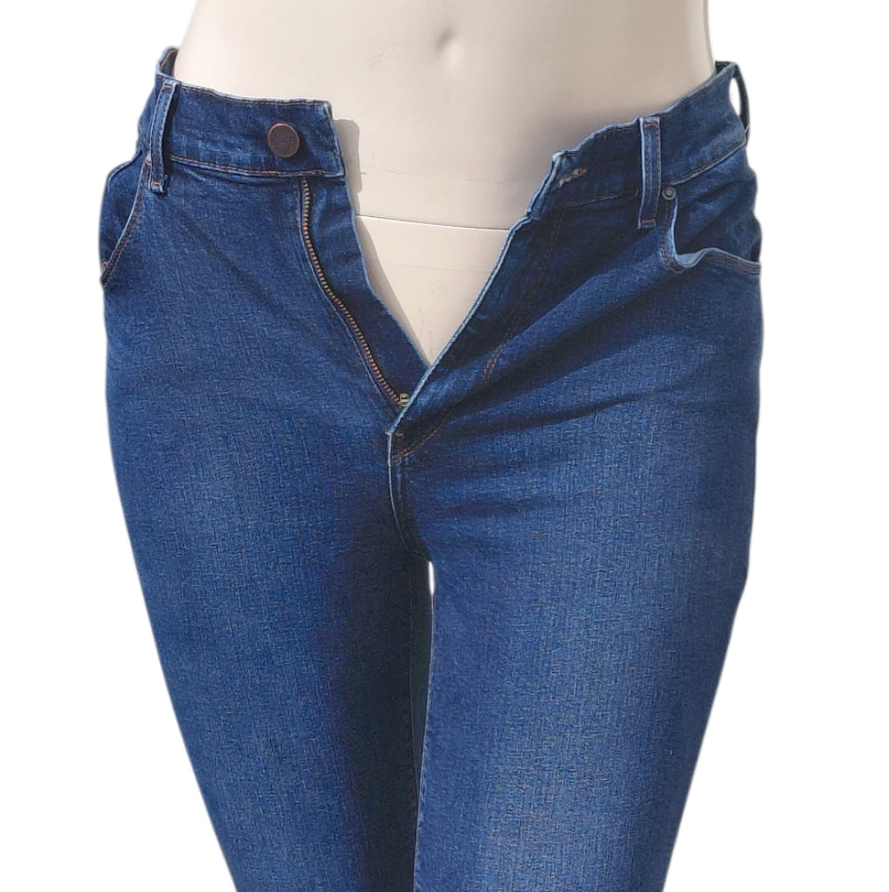 7056...Women's MOM Mott & BOW Crop Jeans Size W31 L28, 10 1/2" Rise