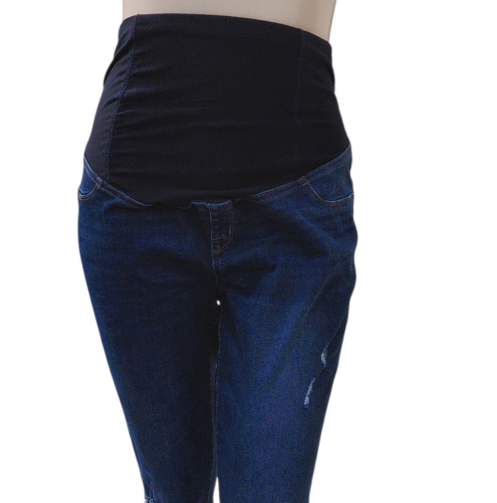 7081...Women's Isabel Maternity Distressed Jegging Jeans Size 14