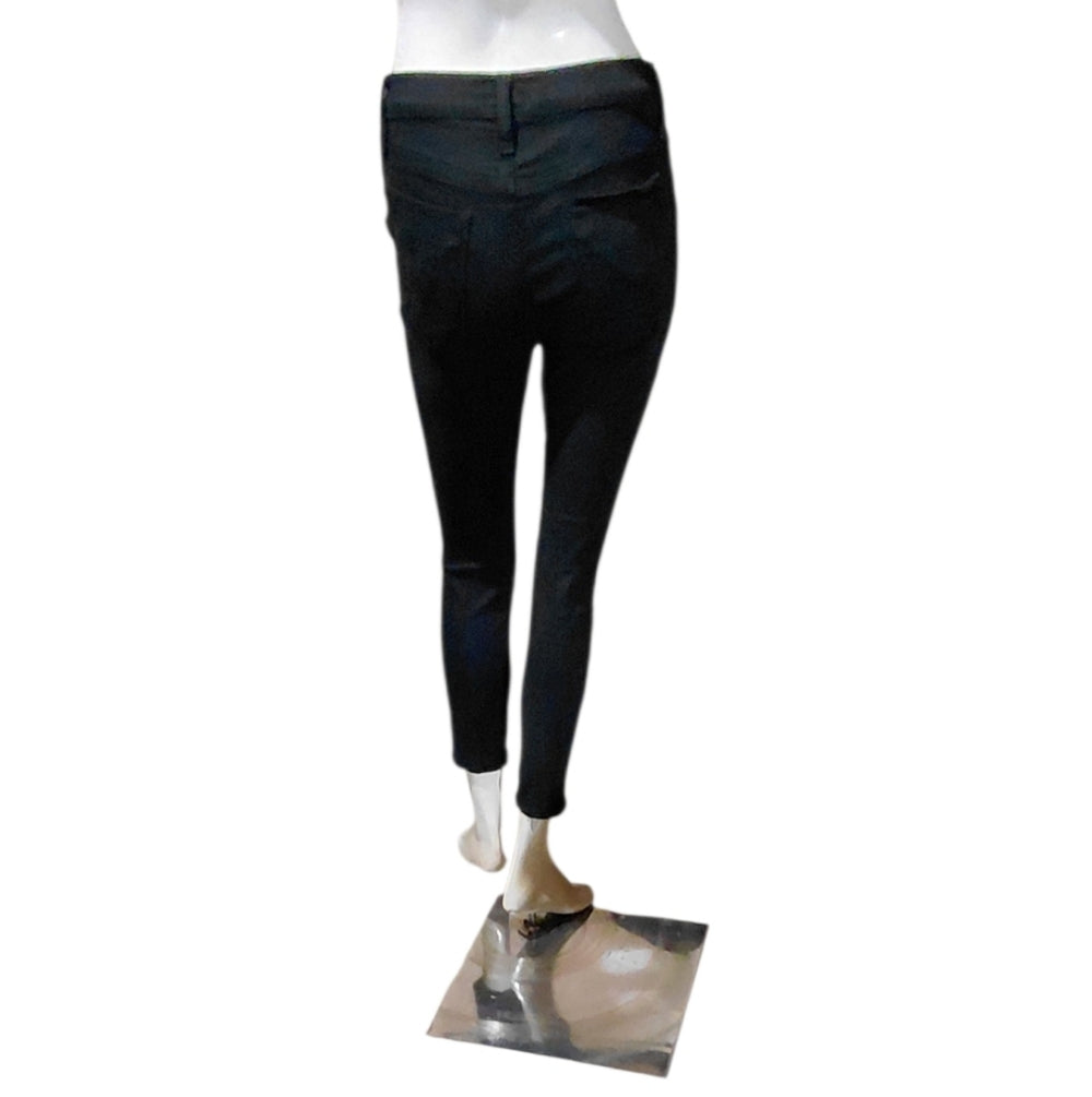 7084...Women's Black Hudson Skinny Jeans Size 27, W24" Inseam, 9" Rise