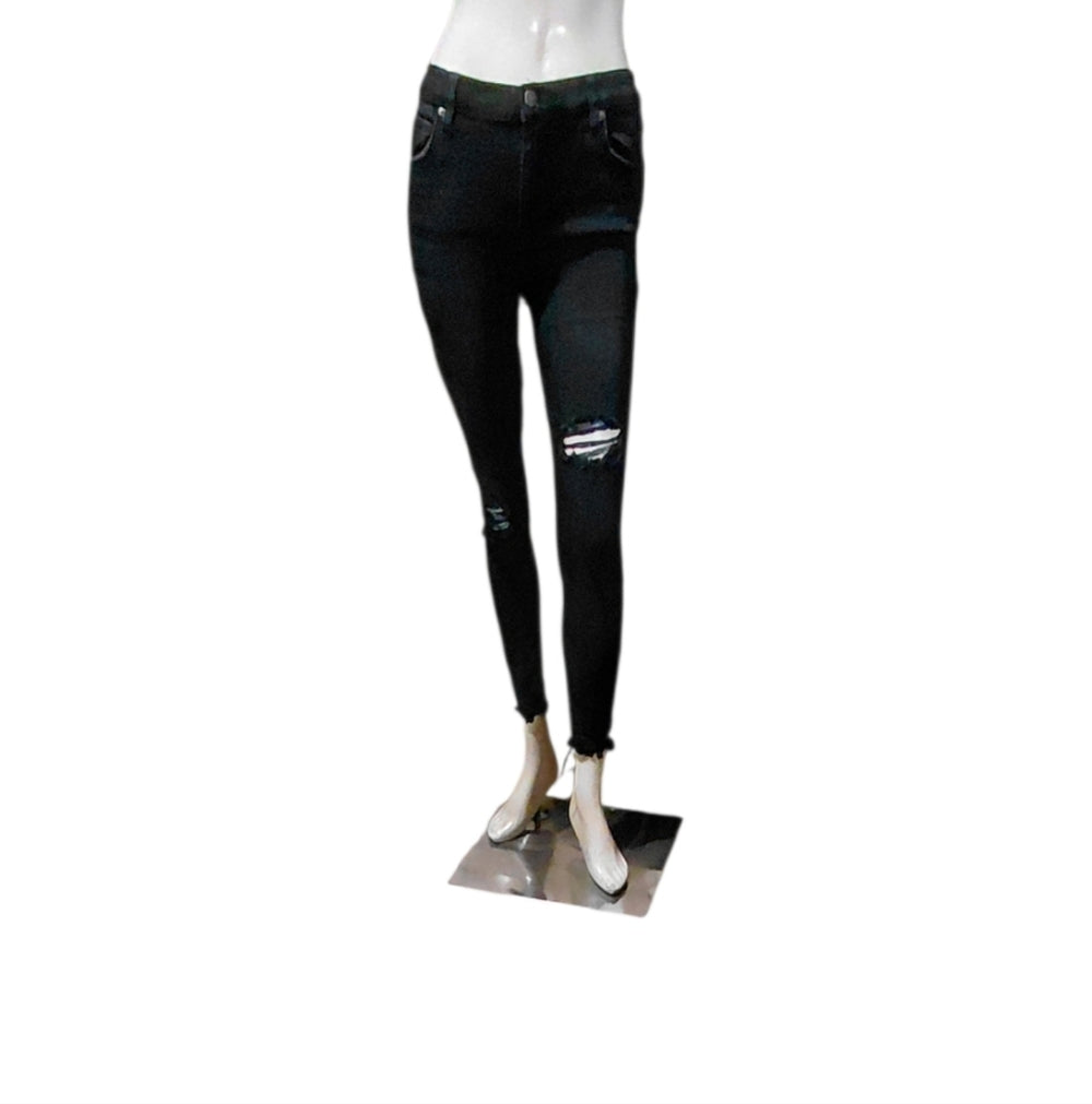7089..Women's Black Free People Skinny Jeans Size 27, 25" Inseam, 9" Rise