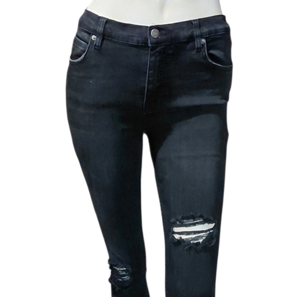 7089..Women's Black Free People Skinny Jeans Size 27, 25" Inseam, 9" Rise