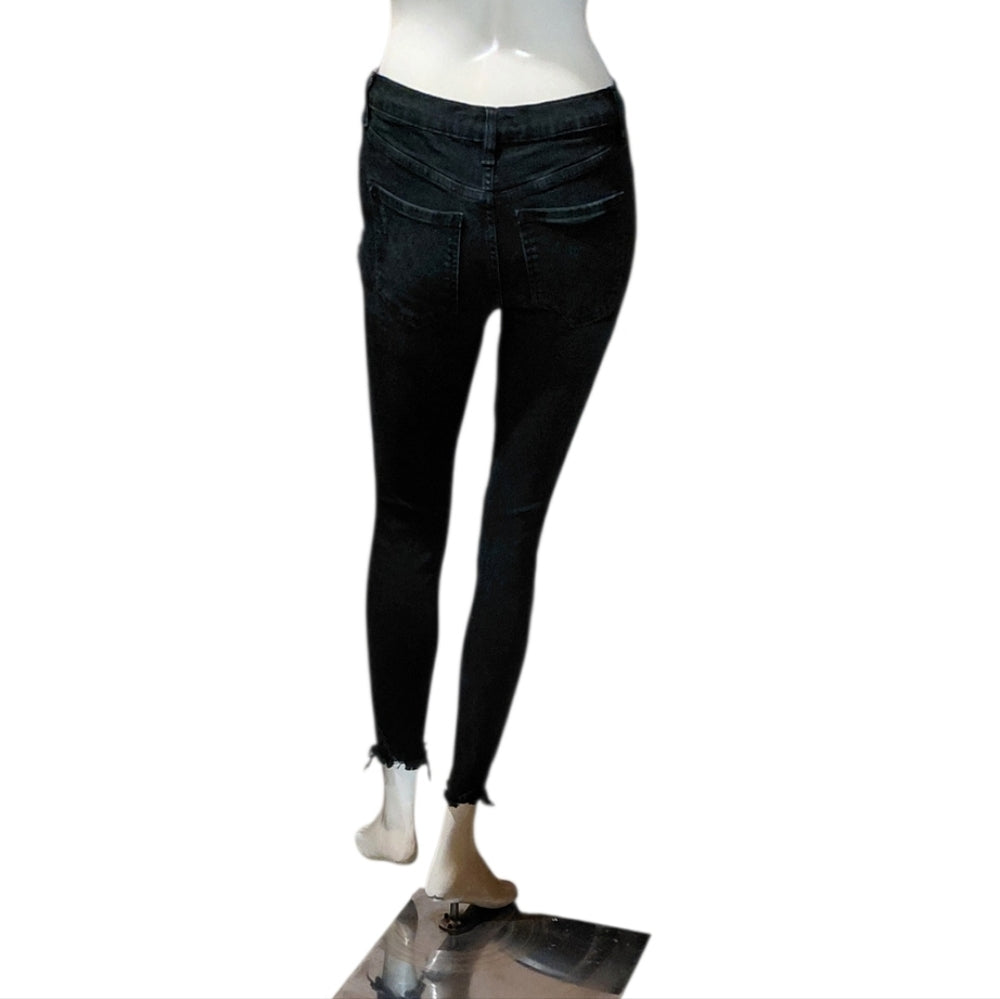 7089..Women's Black Free People Skinny Jeans Size 27, 25" Inseam, 9" Rise