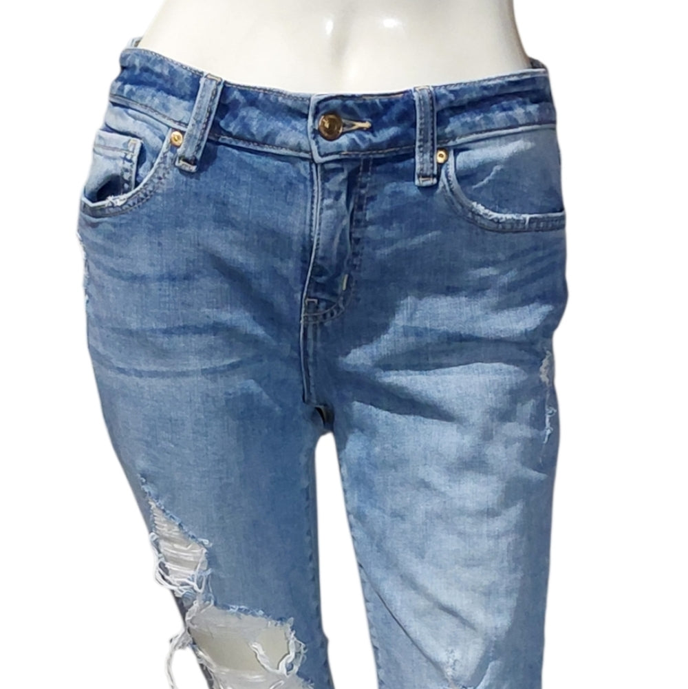 7092..Women's Distressed Skinny Jeans Size 5, W27", 27" Inseam 9" Rise
