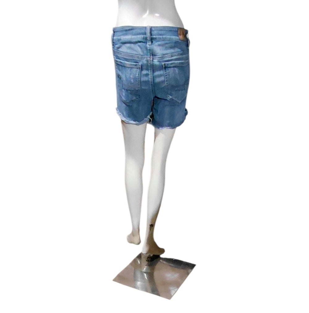 7093..Women's American Eagle Outfitters Distressed Denim Shorts Size 8