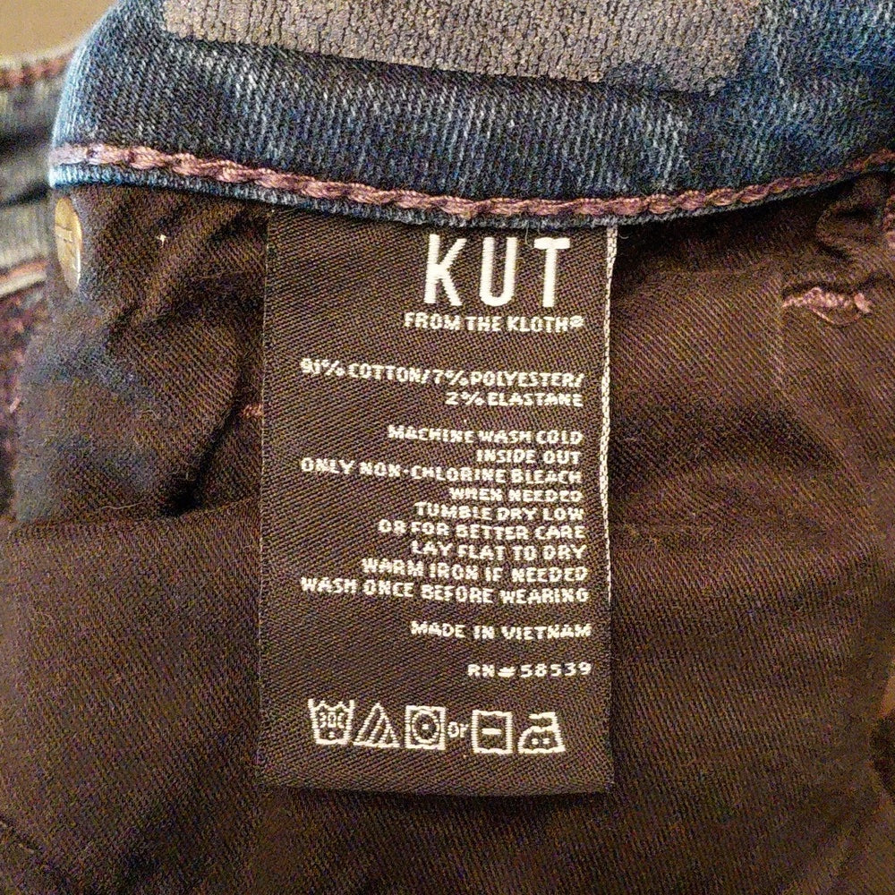 7087..Women's Kut From The Kloth Skinny Jeans Size 6P, W28" 25" Inseam, 10" Rise