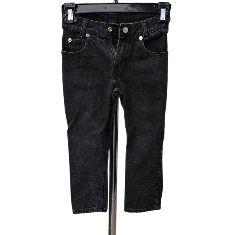7094..Kids High Sierra Black Straight Leg  Jeans Size 4
