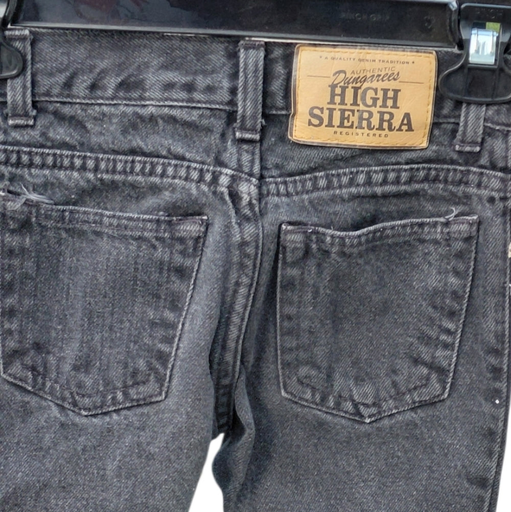 7094..Kids High Sierra Black Straight Leg  Jeans Size 4