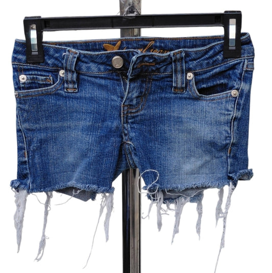 7095..Girls Wet Seal Denim Shorts Size 00 Reg