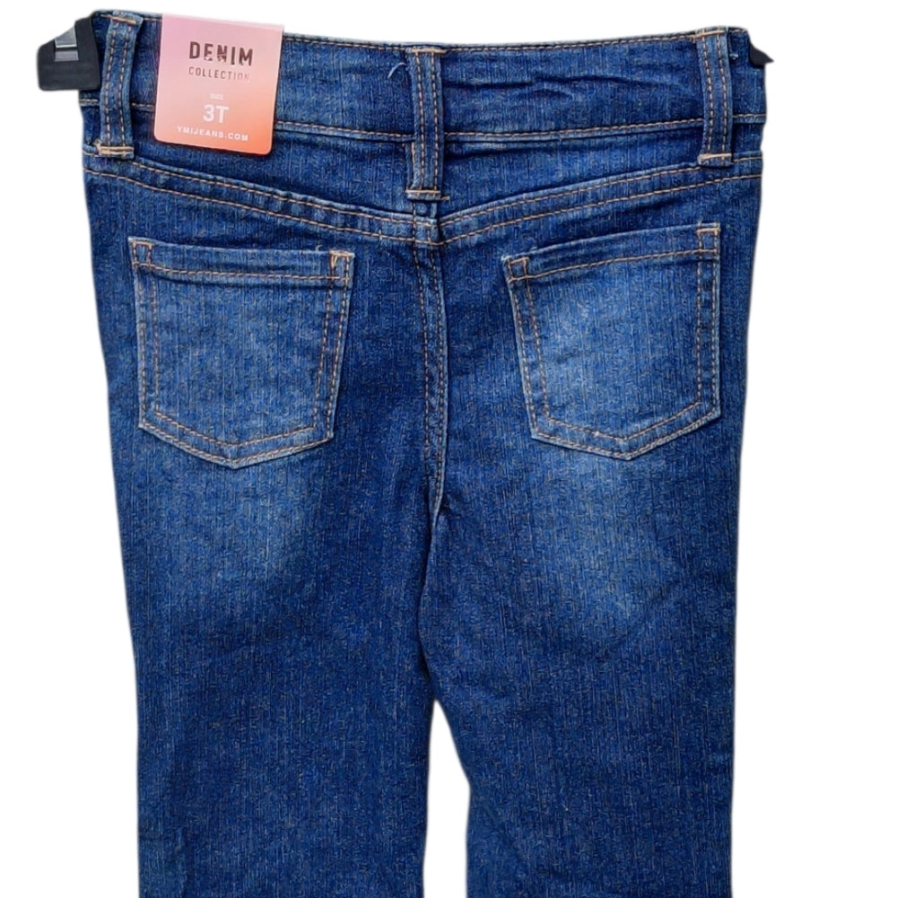 7096..Kids YMI Women's Cropped Jeans with Pink Heart Details Size 3T