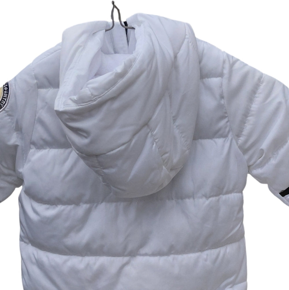 7097..Free Country White Puffer Jacket Size 12M