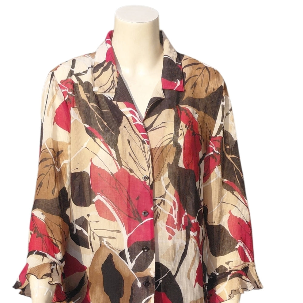 8001.. Alfred Dunner Stylish Women's Multicolor Blouse Size 14