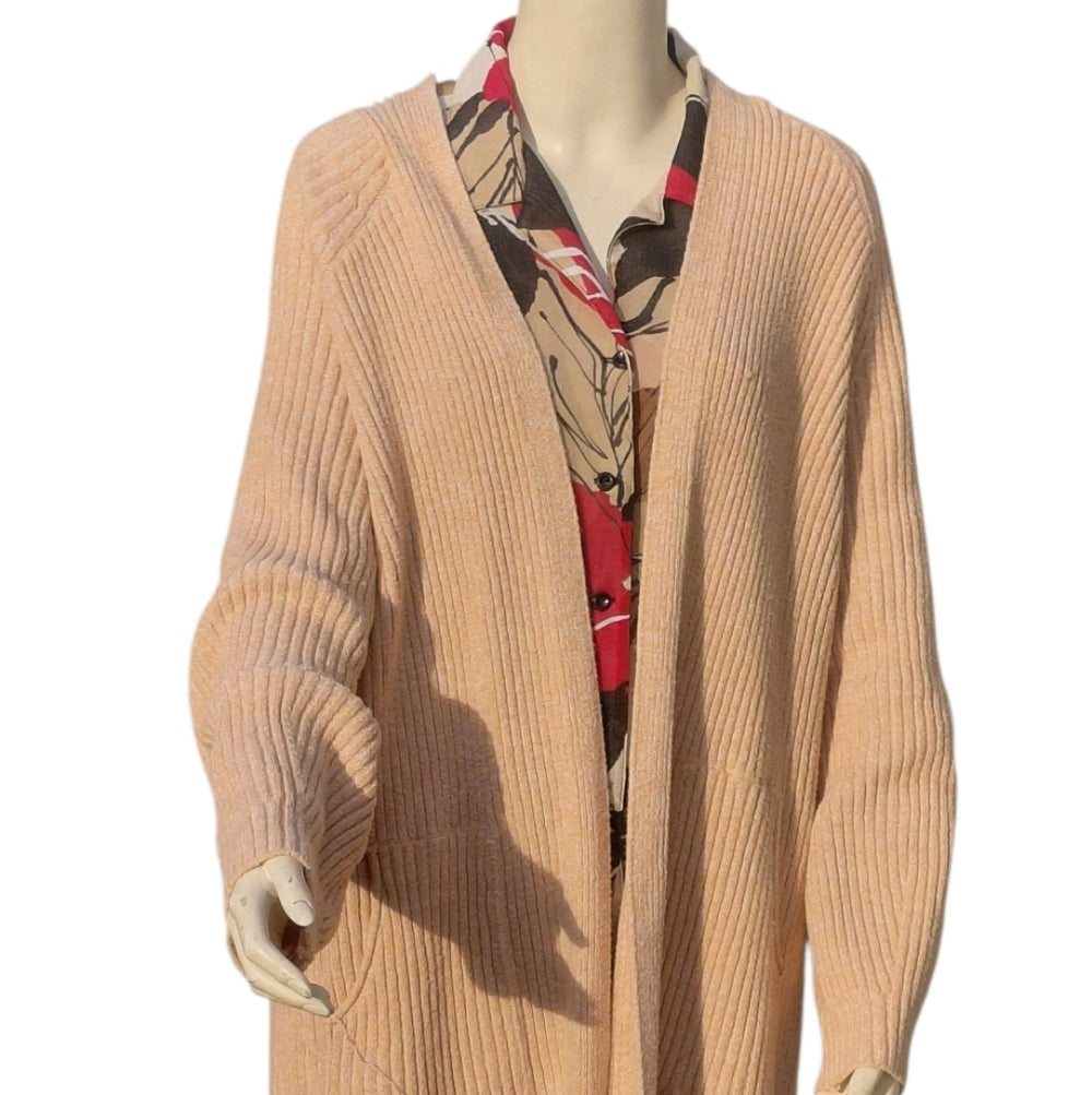 8002..Women's Universal Thread Cream Cardigan Sweater Size XL