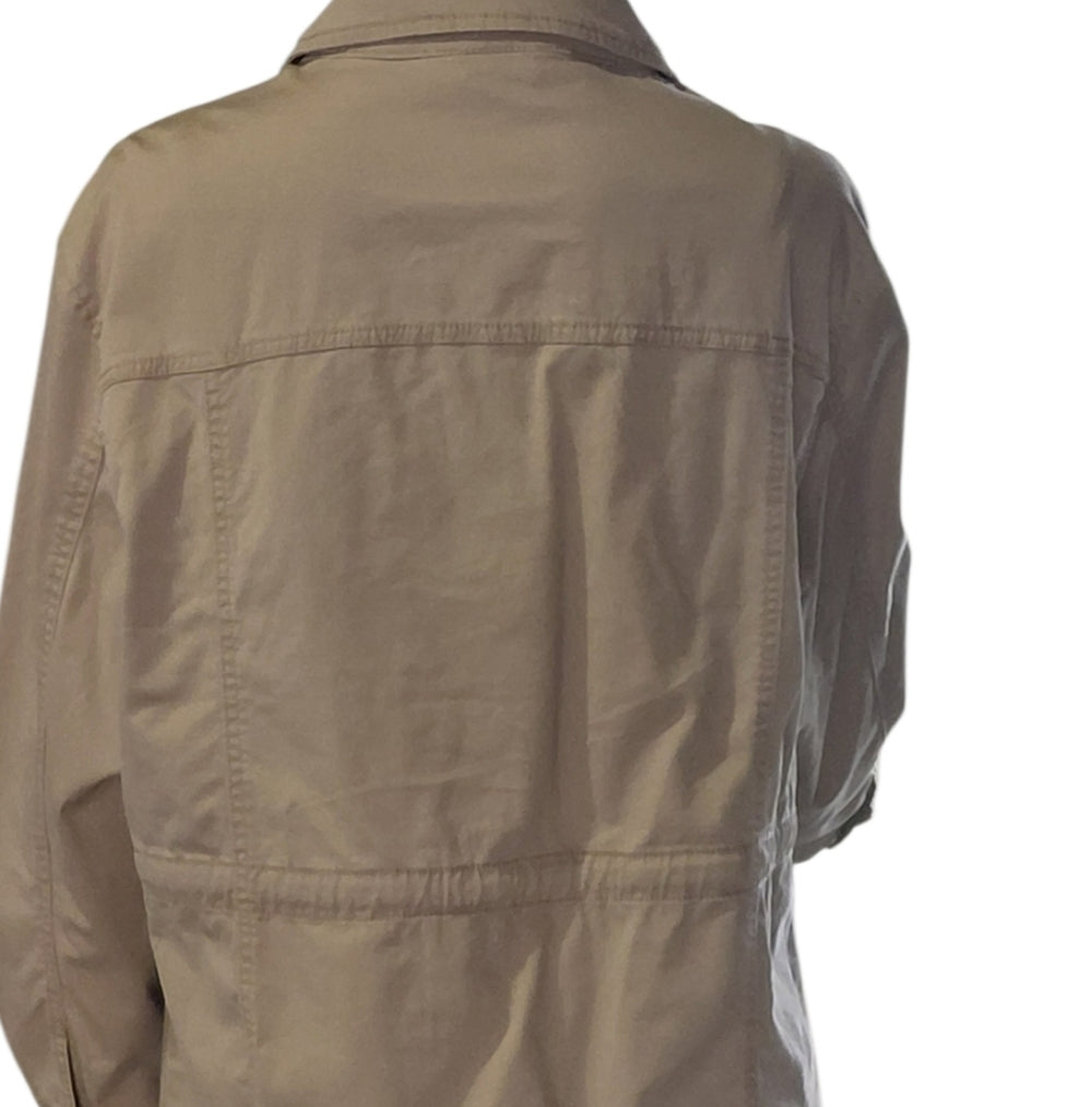 8004..Women's TIME & TRU Tan Utility Jacket Size XL