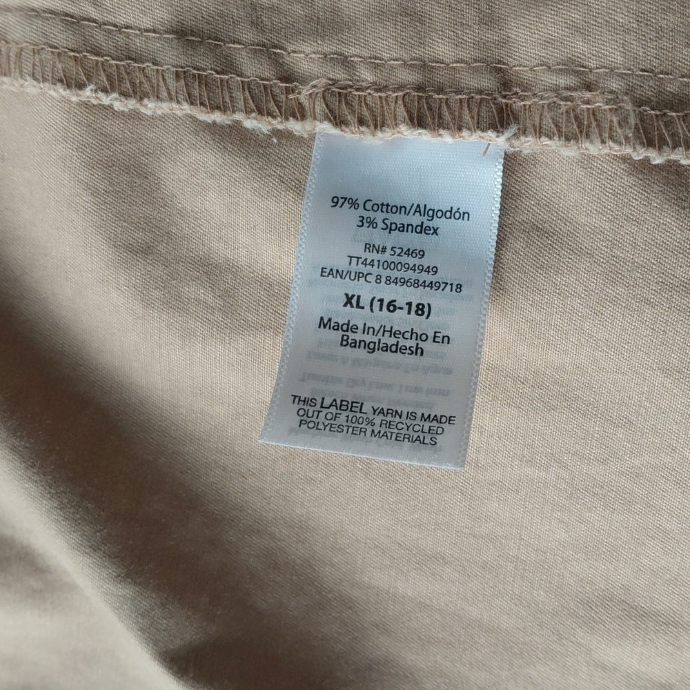 8004..Women's TIME & TRU Tan Utility Jacket Size XL