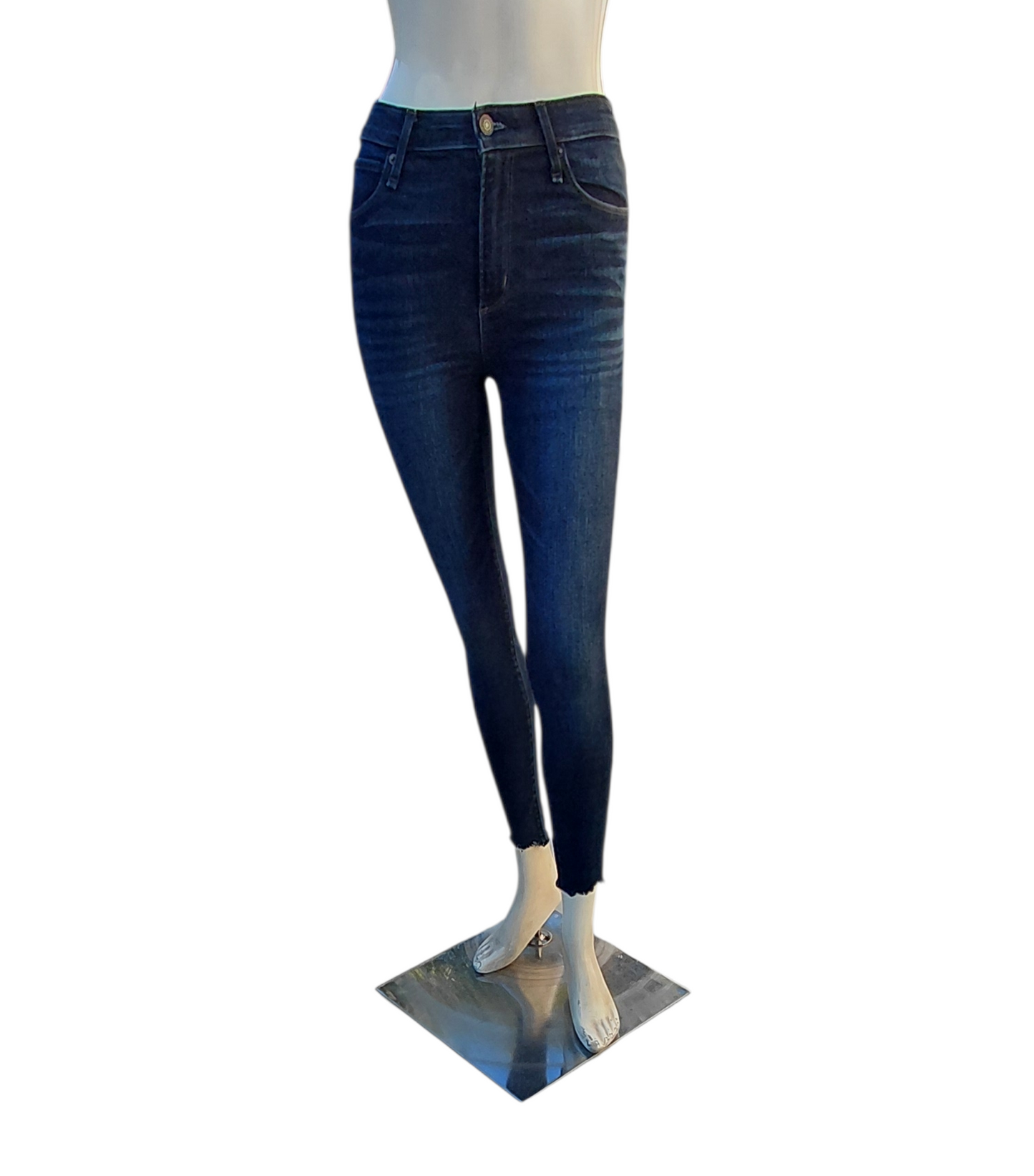 598130.....Abercrombie & Fitch Dark Wash Skinny Jeans Size 24/00R, 9"Rise